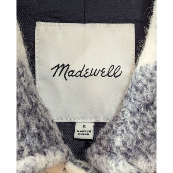 Madewell Walton Shirt Jacket Shacket - Colleton Plaid Marly Plaid Ink Sz S MA304 - Picture 9 of 11